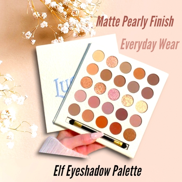NWT!! LUCKY ME 25-Shade Cream Elf Eyeshadow Palette with Matte Pearly Finish!! - Picture 1 of 12